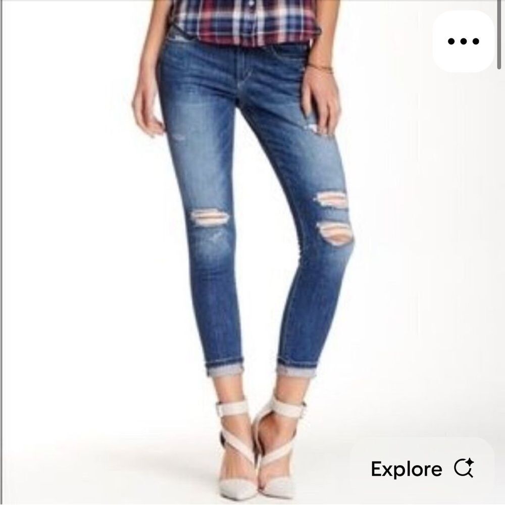 Joe’s Ripped Knees Vivian Wash Blue Denim Skinny Jeans Size 27